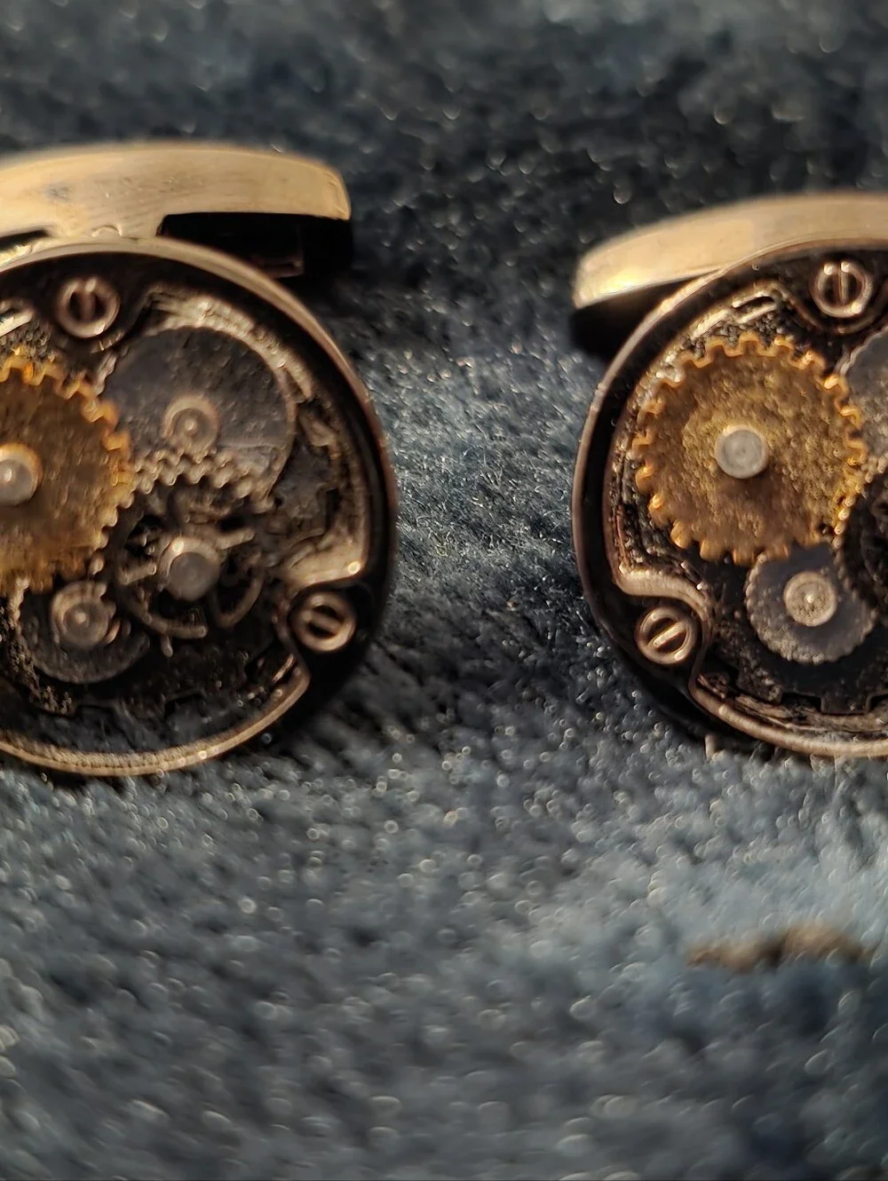 Murano Gunmetal Gear Cufflinks